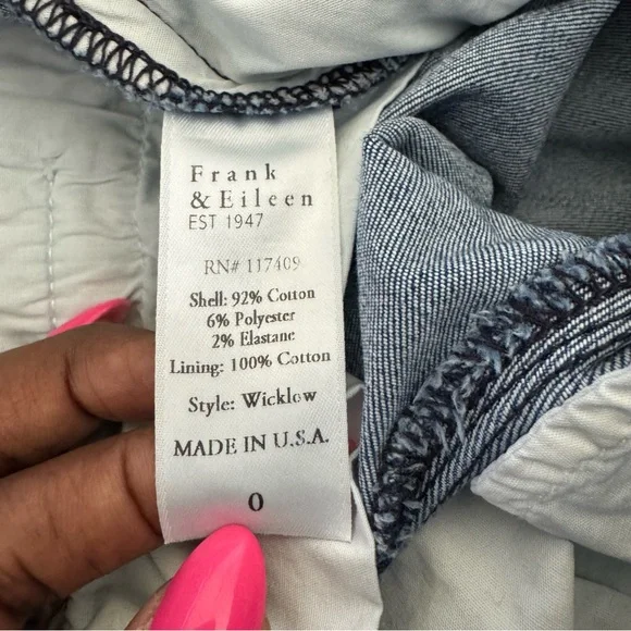 Frank & Eileen Wicklow Italian Chino Jeans